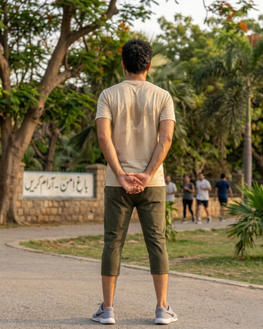 Beige  Mesh Stretch Sports T‑Shirt – BeBold