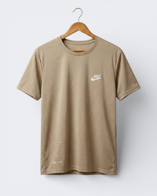Premium Beige Dry Fit Tee | Gym & Casual Wear