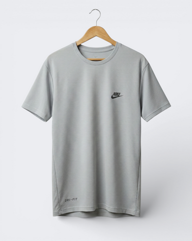 Premium Gray Dry Fit Tee | Gym & Casual Wear