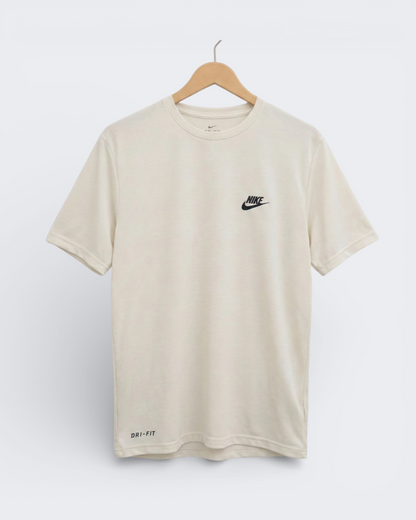 Premium Off White Dry Fit Tee | Gym & Casual Wear