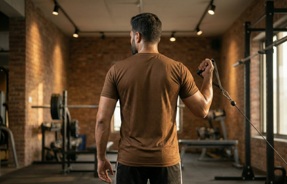 Premium Brown Dry Fit Tee | Gym & Casual Wear