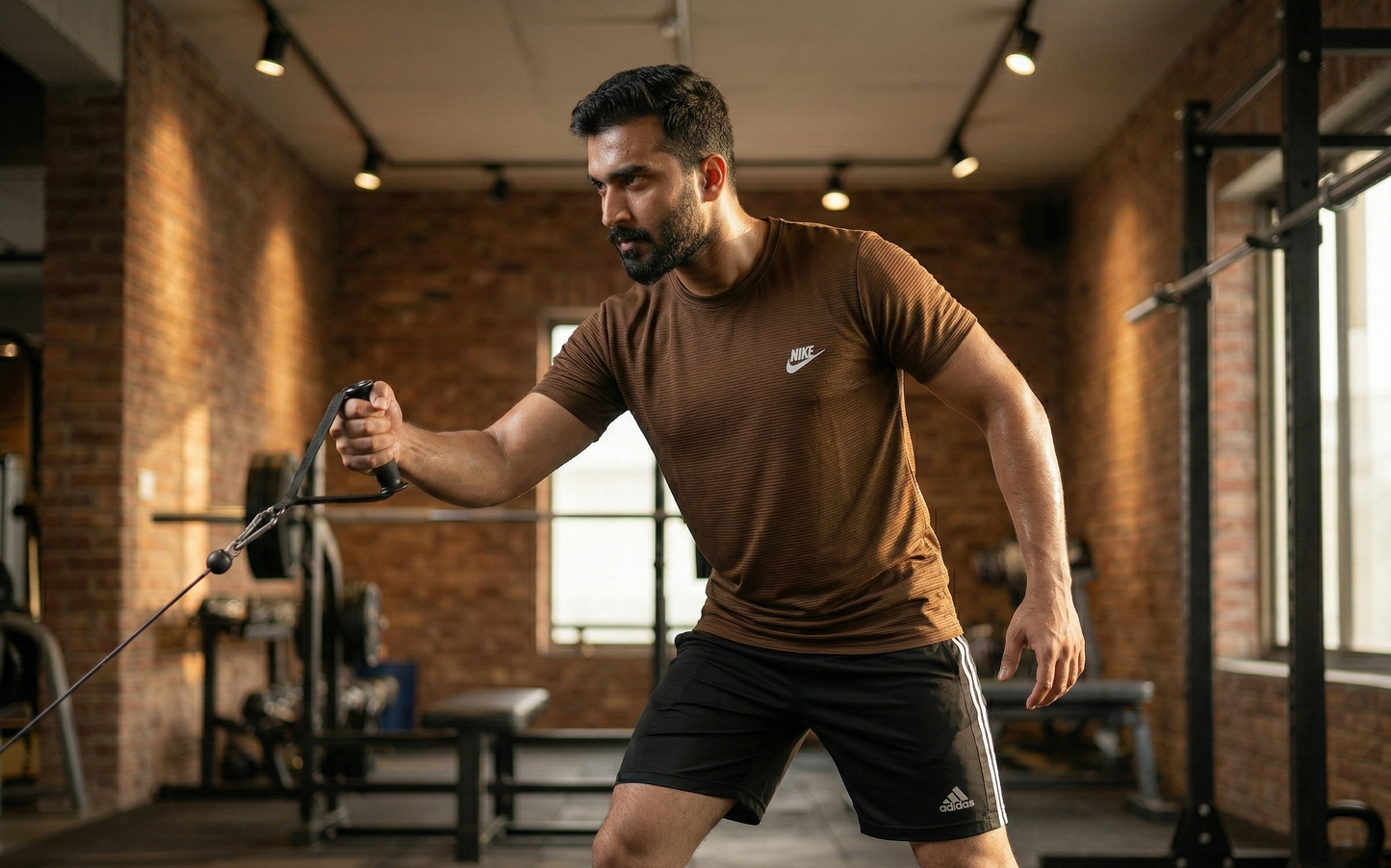 Premium Brown Dry Fit Tee | Gym & Casual Wear