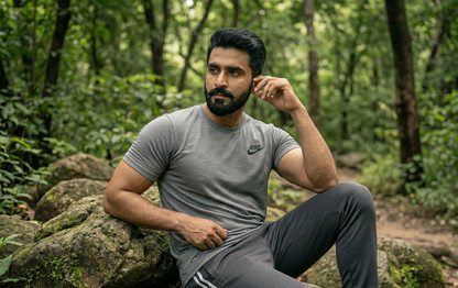 Premium Gray Dry Fit Tee | Gym & Casual Wear