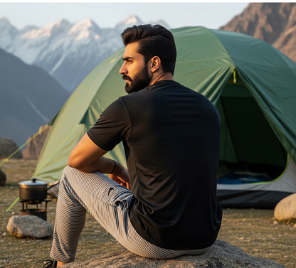 Premium Black Dry Fit Tee | Gym & Casual Wear