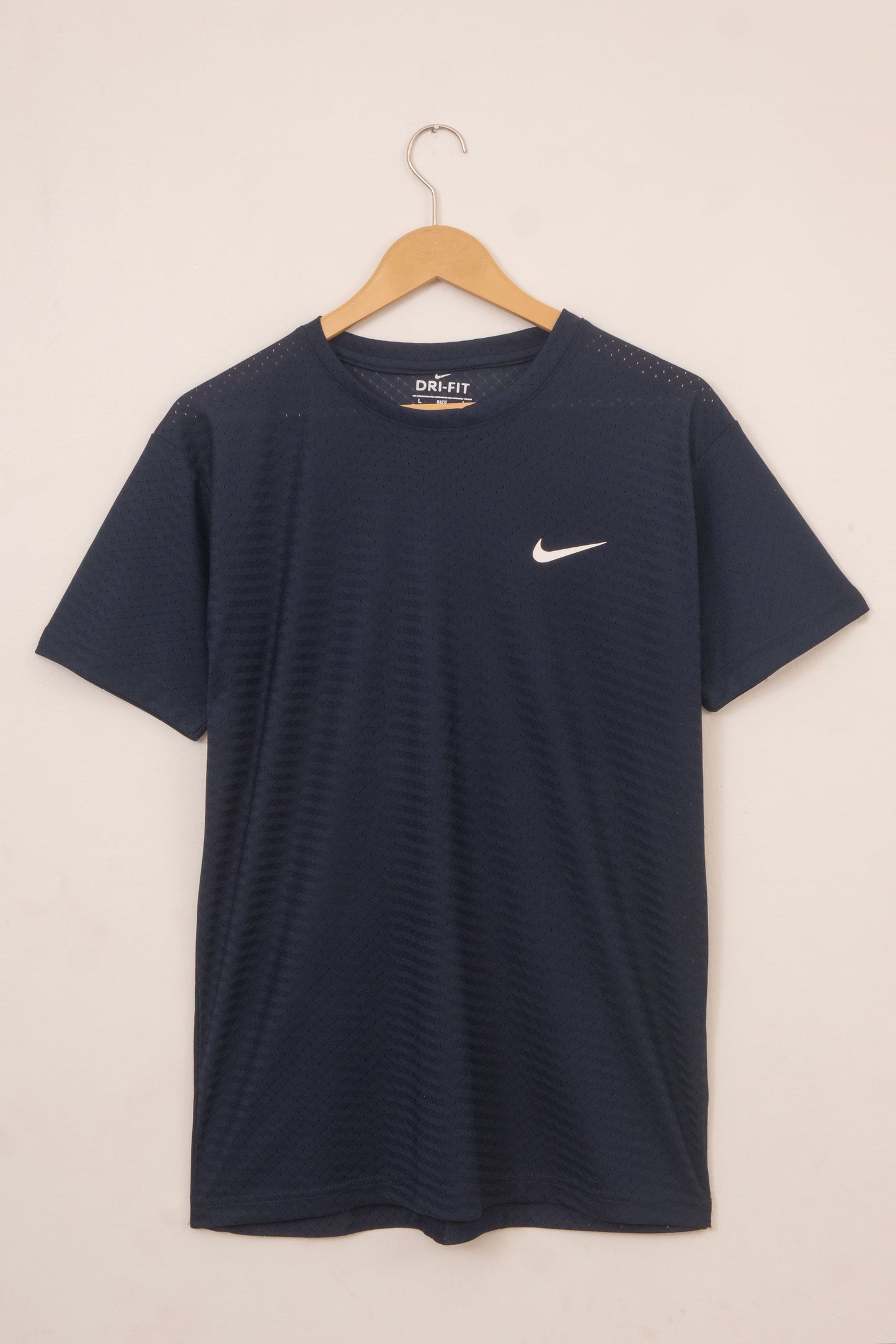 Blue Mesh Strech Sports T‑Shirt – BeBold