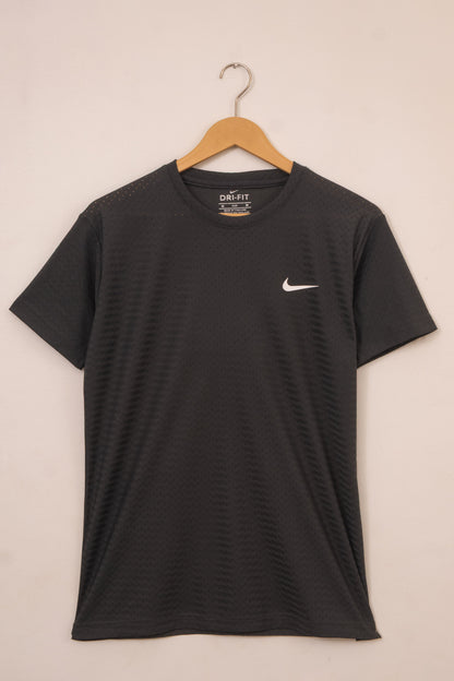 Grey Mesh Stretch Sports T‑Shirt – BeBold