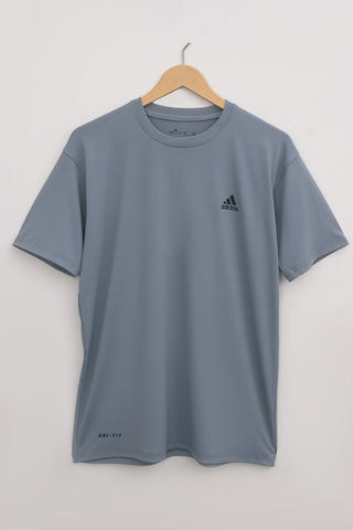 Gray Dri-fit 4 Way Stretch T‑Shirt-BeBold