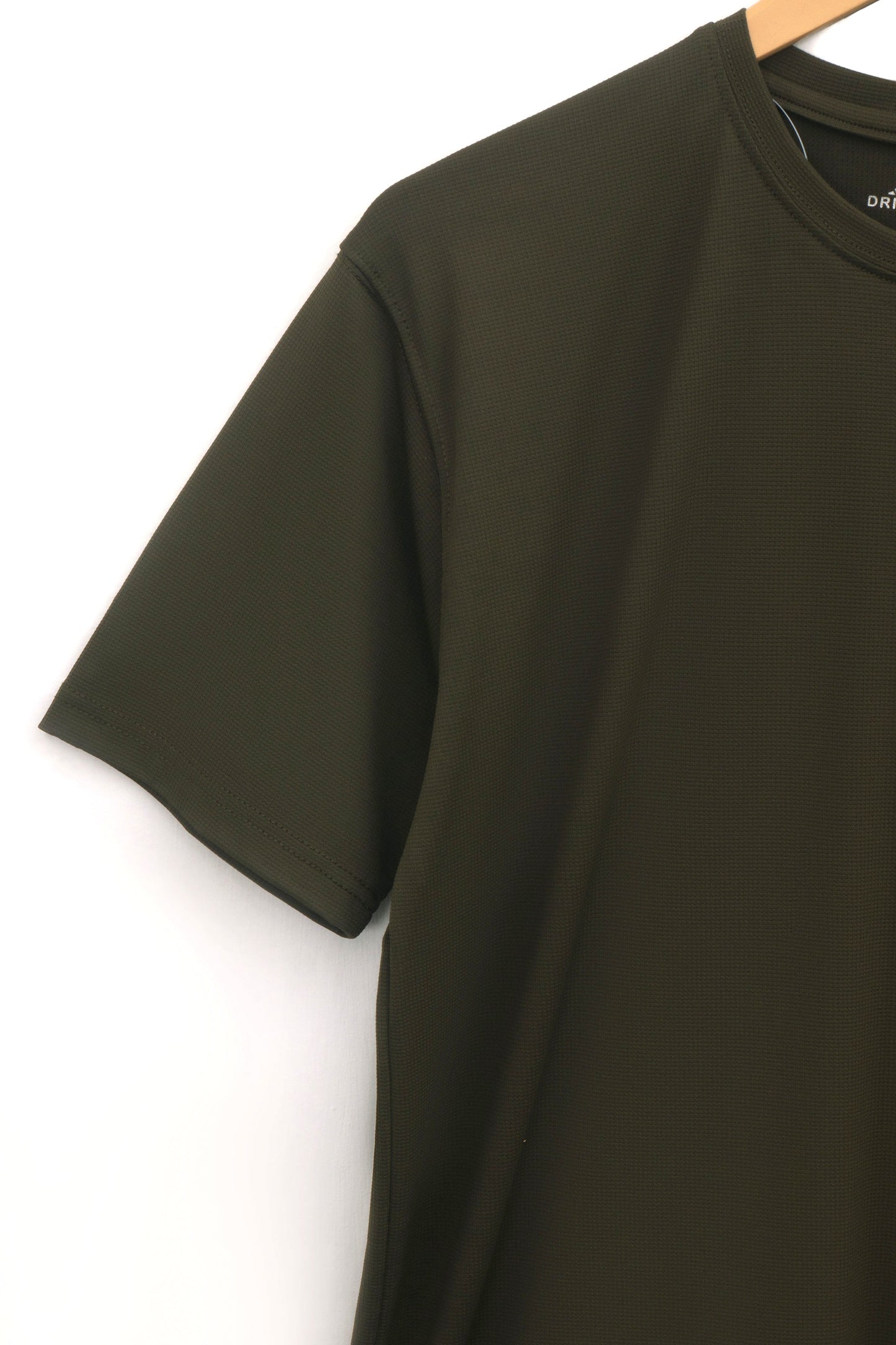 Olive Green Dri-fit 4 Way Strech T‑Shirt-BeBold