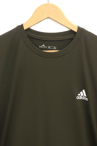 Olive Green Dri-fit 4 Way Stretch T‑Shirt-BeBold