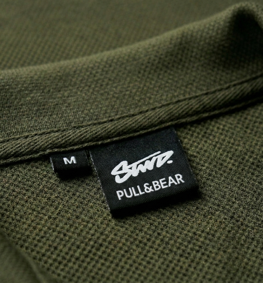 Popcorn Polo Shirt for Men | Sami Down Shoulder Relaxed Fit | Olive green