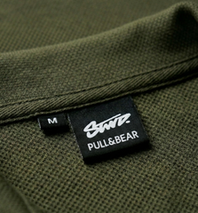 Popcorn Polo Shirt for Men | Sami Down Shoulder Relaxed Fit | Olive green