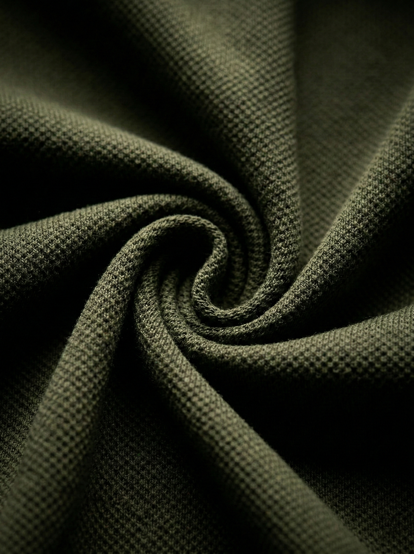 Popcorn Polo Shirt for Men | Sami Down Shoulder Relaxed Fit | Olive green