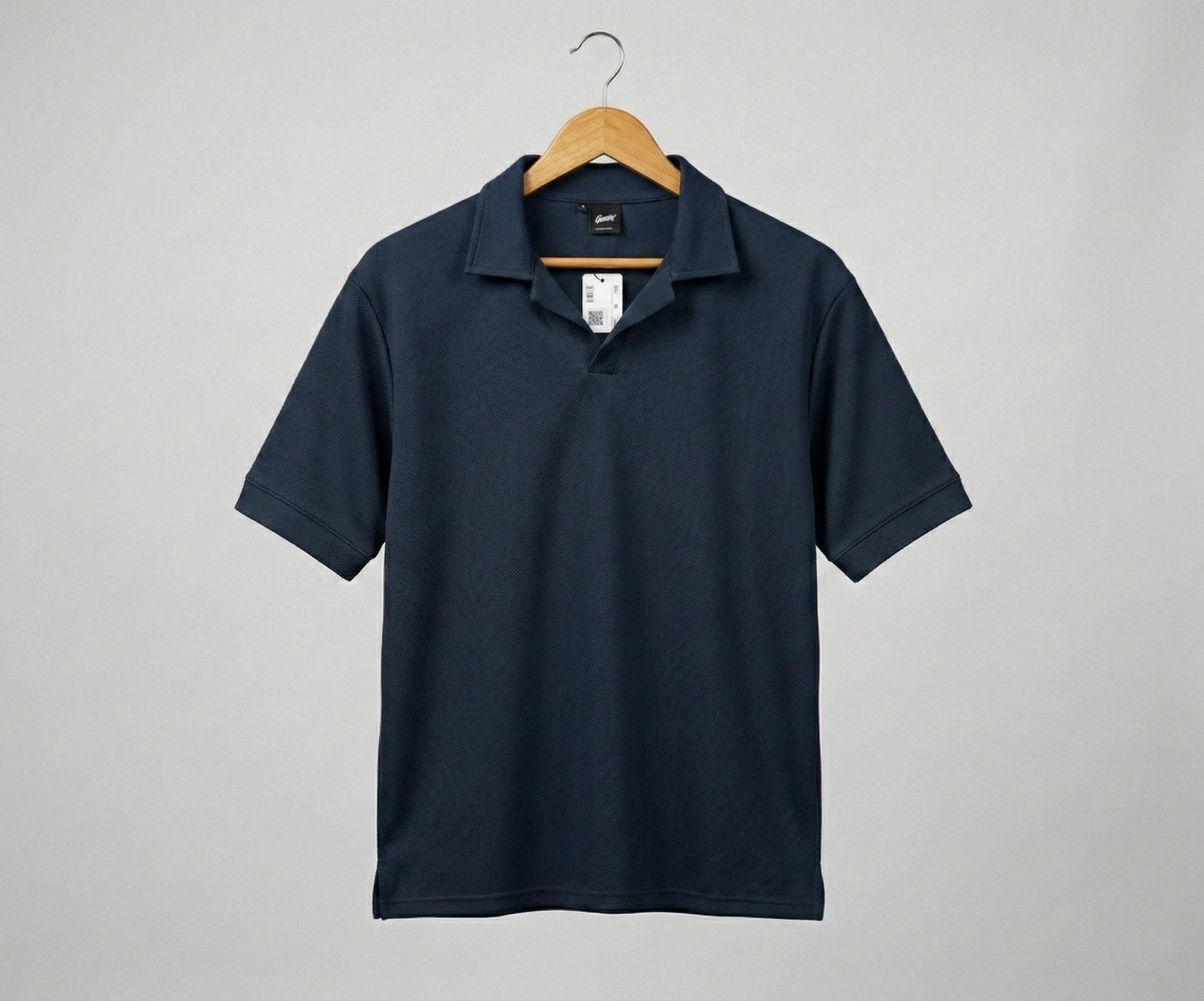 Popcorn Polo Shirt for Men | Sami Down Shoulder Relaxed Fit | Navy