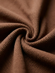 Popcorn Polo Shirt for Men | Sami Down Shoulder Relaxed Fit | Brown