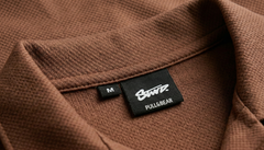 Popcorn Polo Shirt for Men | Sami Down Shoulder Relaxed Fit | Brown