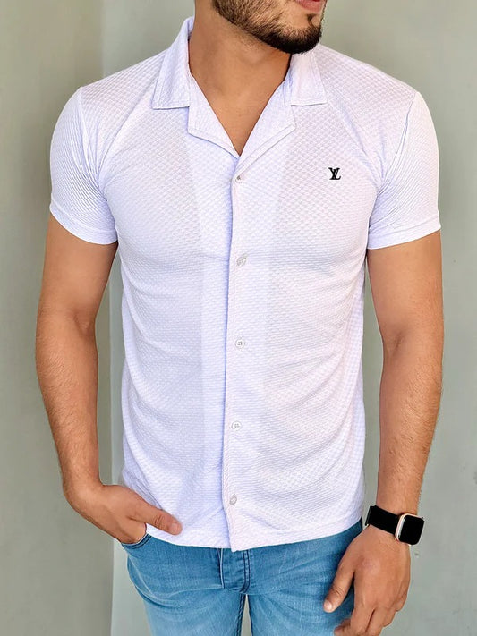 Off-White Safari Texture Casual Shirt- Bebold