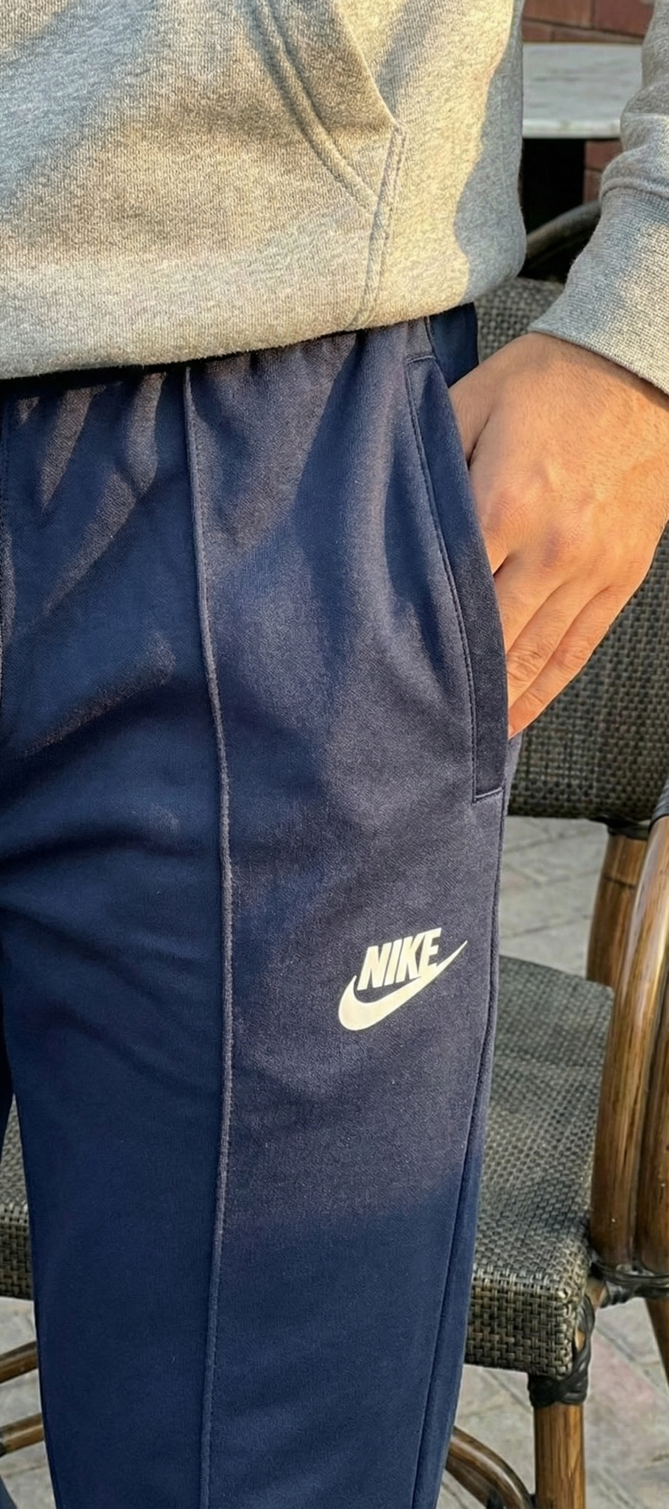 Navey Blue Premium Interlock Trousers-BeBold