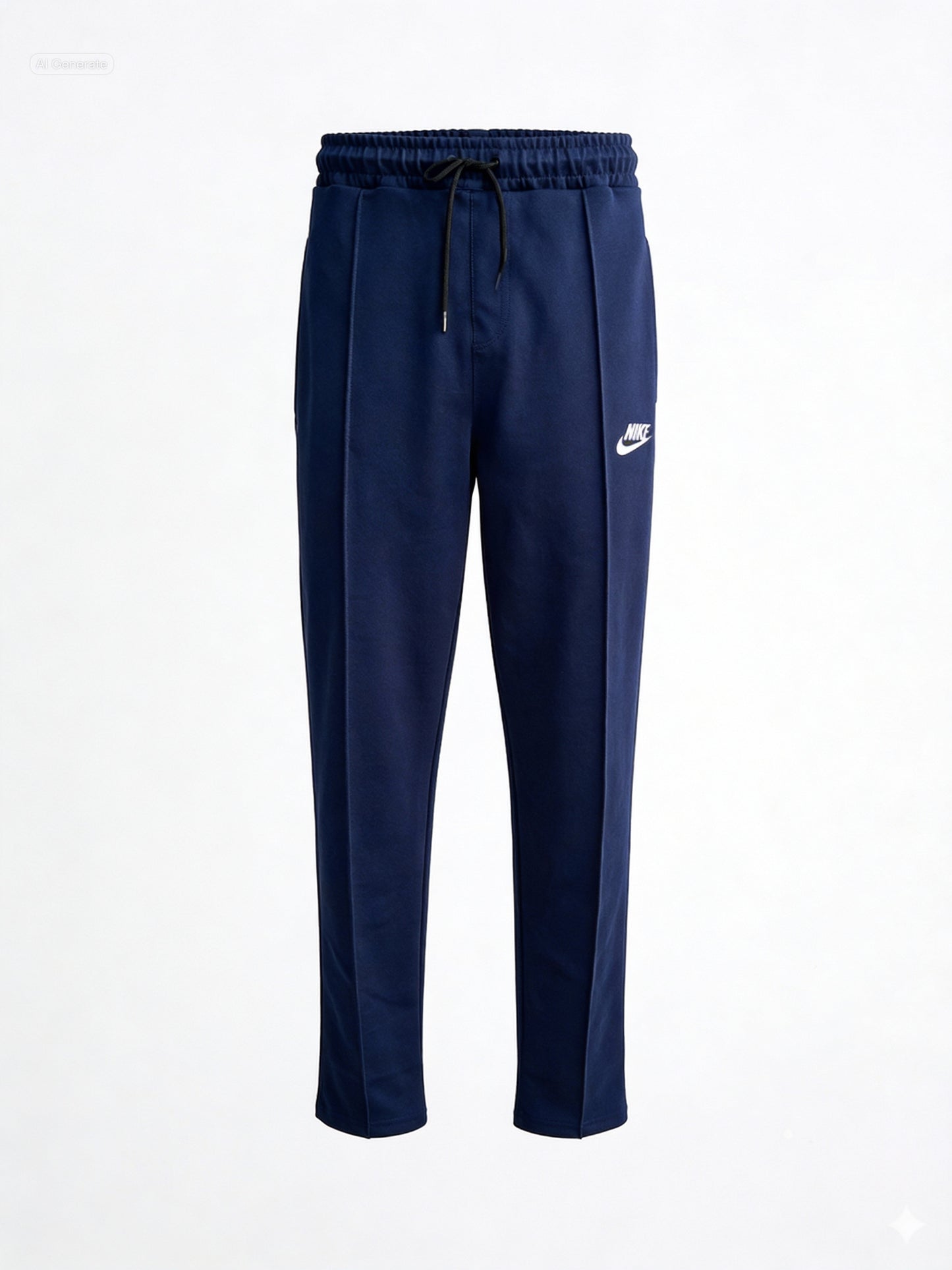 Navey Blue Premium Interlock Trousers-BeBold