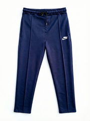 Navey Blue Premium Interlock Trousers-BeBold