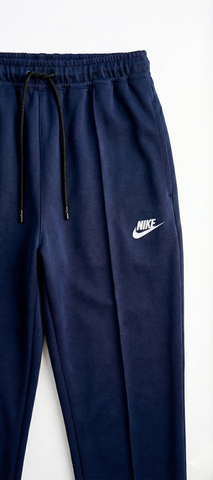 Navey Blue Premium Interlock Trousers-BeBold