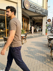 Charcoal black Premium Interlock Trousers-BeBold