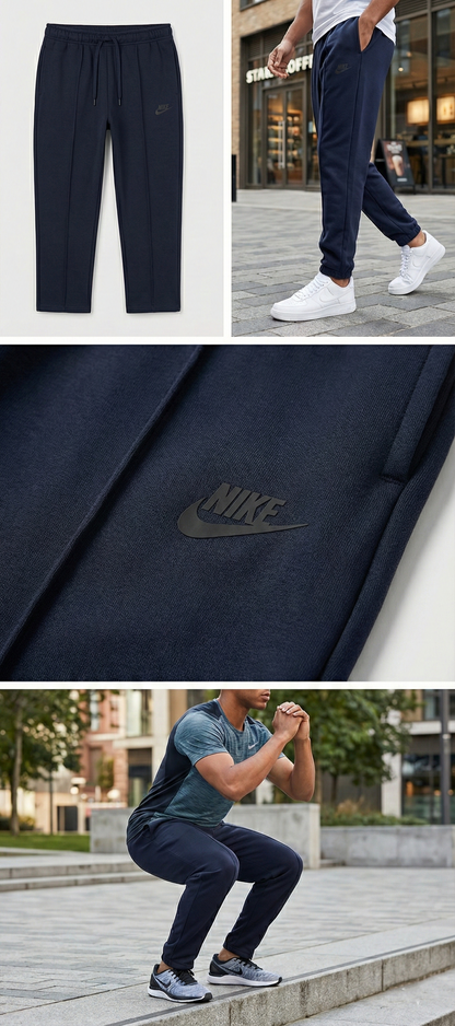 Charcoal black Premium Interlock Trousers-BeBold