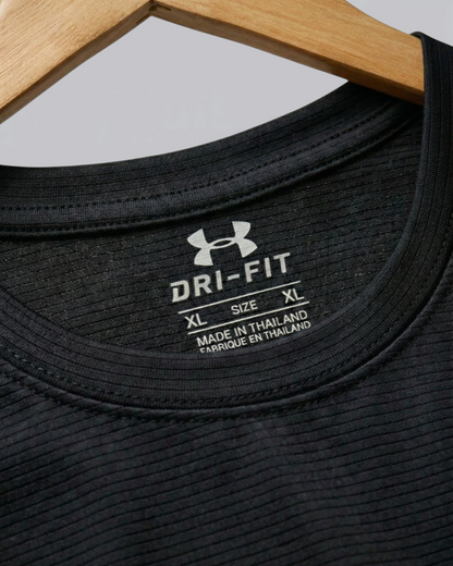 Imported 4-Way Stretch Dry Fit T-Shirt | Black