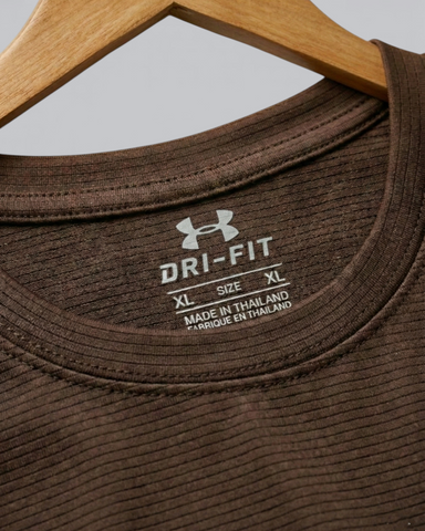 Imported 4-Way Stretch Dry Fit T-Shirt | Brown