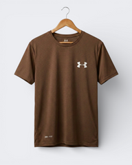 Imported 4-Way Stretch Dry Fit T-Shirt | Brown