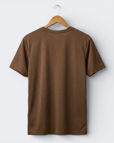 Imported 4-Way Stretch Dry Fit T-Shirt | Brown