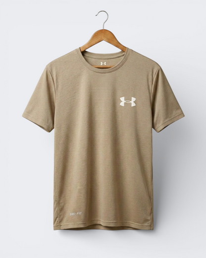 Imported 4-Way Stretch Dry Fit T-Shirt | Beige
