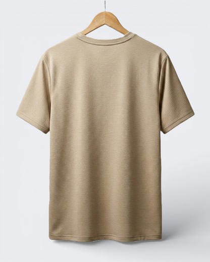 Imported 4-Way Stretch Dry Fit T-Shirt | Beige