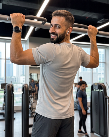 Imported 4-Way Stretch Dry Fit T-Shirt | Gray