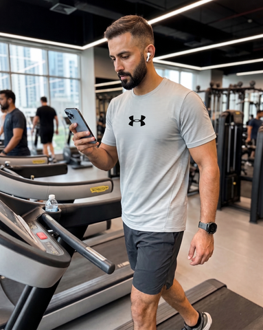 Imported 4-Way Stretch Dry Fit T-Shirt | Gray