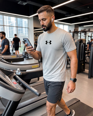 Imported 4-Way Stretch Dry Fit T-Shirt | Gray