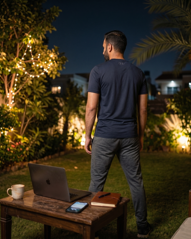 Imported 4-Way Stretch Dry Fit T-Shirt | Navey Blue