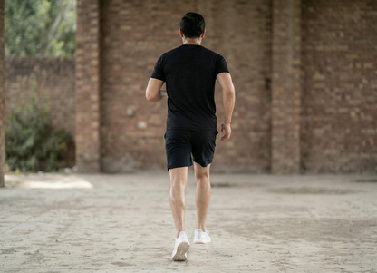 Imported 4-Way Stretch Dry Fit T-Shirt | Black