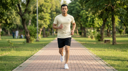 Imported 4-Way Stretch Dry Fit T-Shirt | Beige