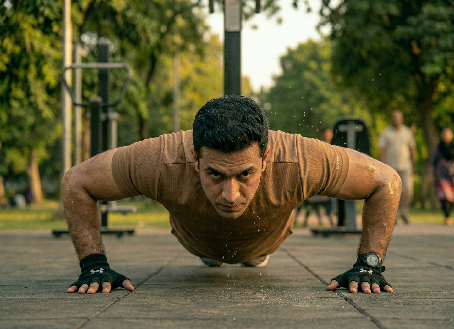 Imported 4-Way Stretch Dry Fit T-Shirt | Brown