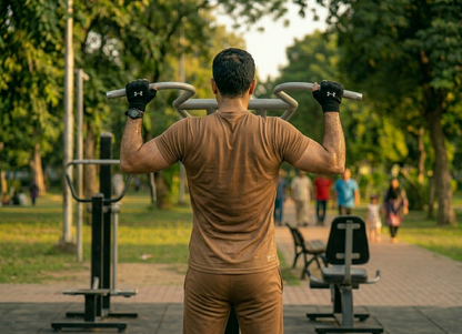 Imported 4-Way Stretch Dry Fit T-Shirt | Brown