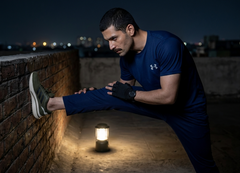 Imported 4-Way Stretch Dry Fit T-Shirt | Navey Blue