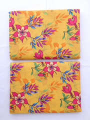 Bebold Digital Printed Bana Doria Lawn 2-PC Unstitched | Floral Yellow & Pink