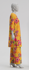 Bebold Digital Printed Bana Doria Lawn 2-PC Unstitched | Floral Yellow & Pink