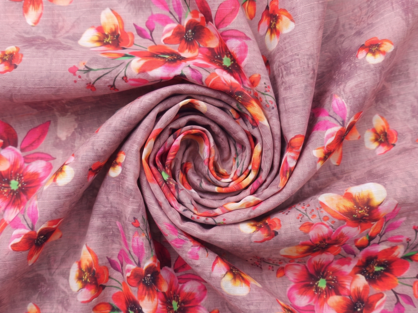Bebold Digital Printed Bana Doria Lawn 2-PC Unstitched | Floral Peach & Pink