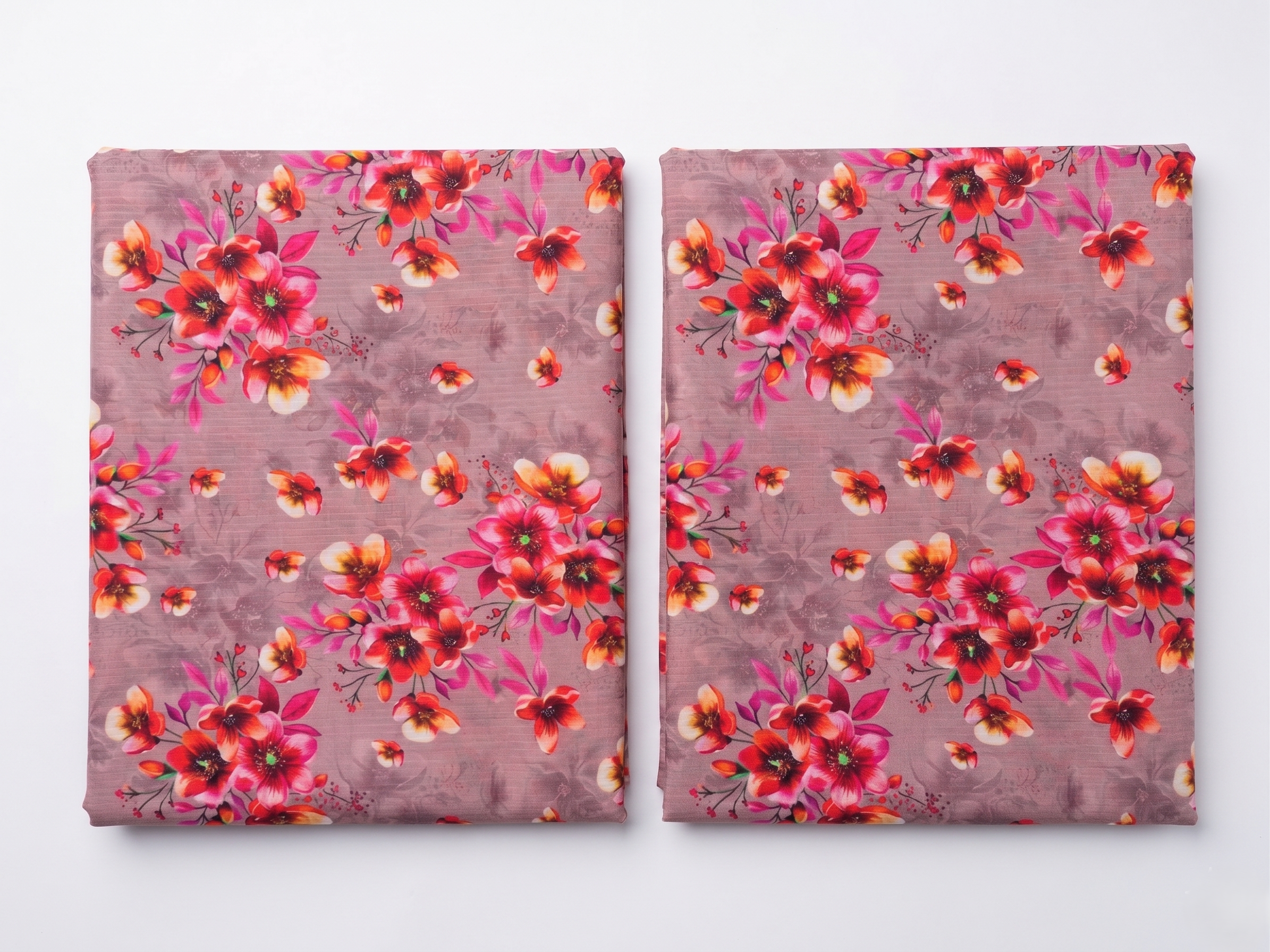 Bebold Digital Printed Bana Doria Lawn 2-PC Unstitched | Floral Peach & Pink