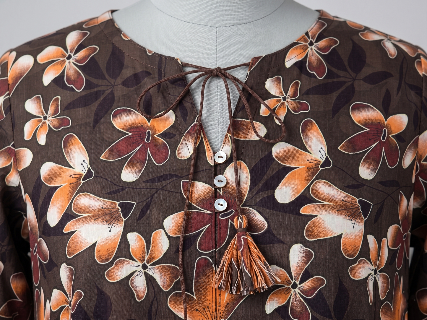 Bebold Digital Printed Bana Doria Lawn 2-PC Unstitched | Flora Coffe Brown