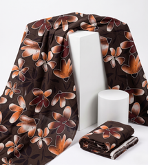 Bebold Digital Printed Bana Doria Lawn 2-PC Unstitched | Flora Coffe Brown