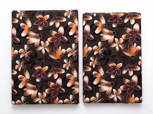 Bebold Digital Printed Bana Doria Lawn 2-PC Unstitched | Flora Coffe Brown