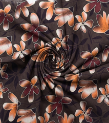 Bebold Digital Printed Bana Doria Lawn 2-PC Unstitched | Flora Coffe Brown