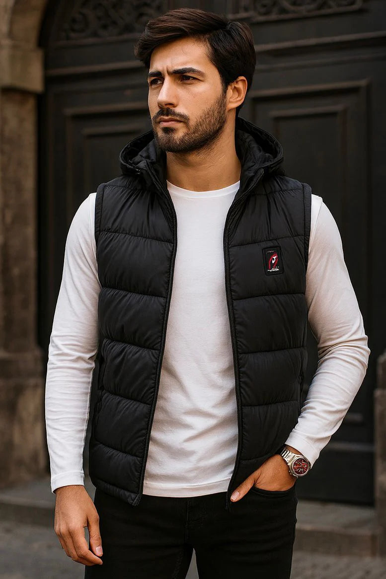 Black Elegant Sleeveless & Removable Jacket - Bebold